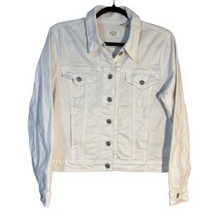 Levi Strauss Signature Gold Women's White Denim Trucker Jacket XL